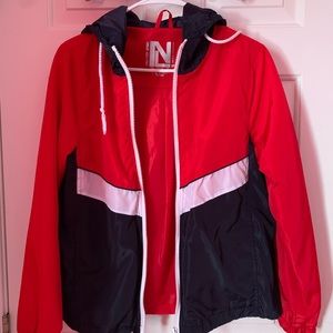 New look red and blue windbreakers